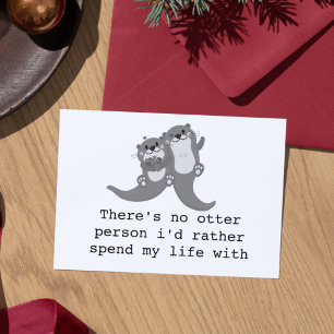 Anniversary Card For Husband / for Wife - Otter