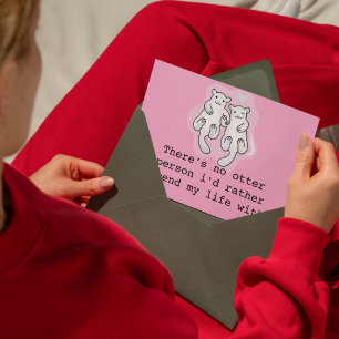 Anniversary Card For Husband / for Wife - Otter