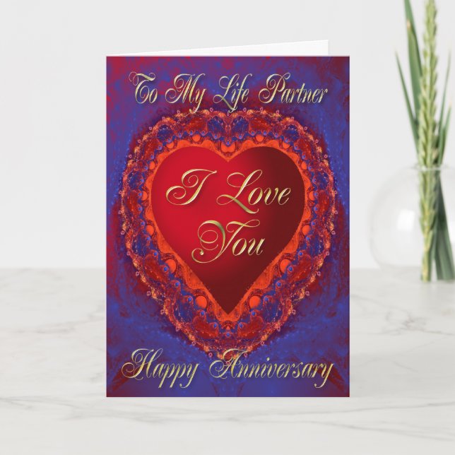 Anniversary card for life partner (Front)