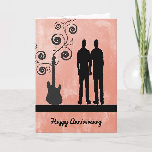 Anniversary Card for Son & Husband with Guitar (Front)
