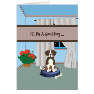 Anniversary Card from St. Bernard Illustrated Dog