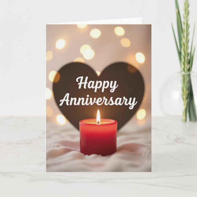 Anniversary Card, happy anniversary, wedding celeb Holiday Card (Front)