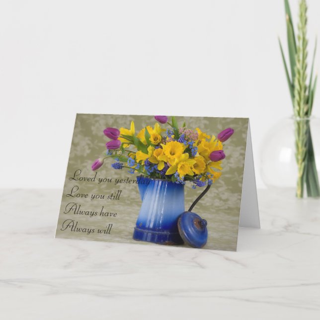 Anniversary Card - Loved You Yesterday (Front)
