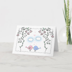 Anniversary Card Simple and Cute Birds