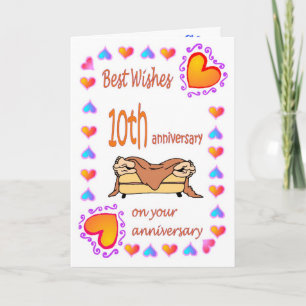 Anniversary card Tenth