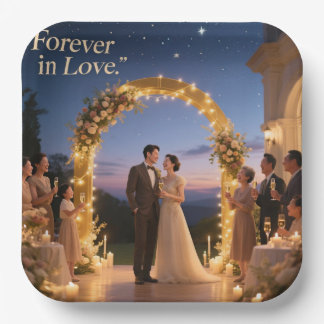 Anniversary Celebration Custom Paper Plates