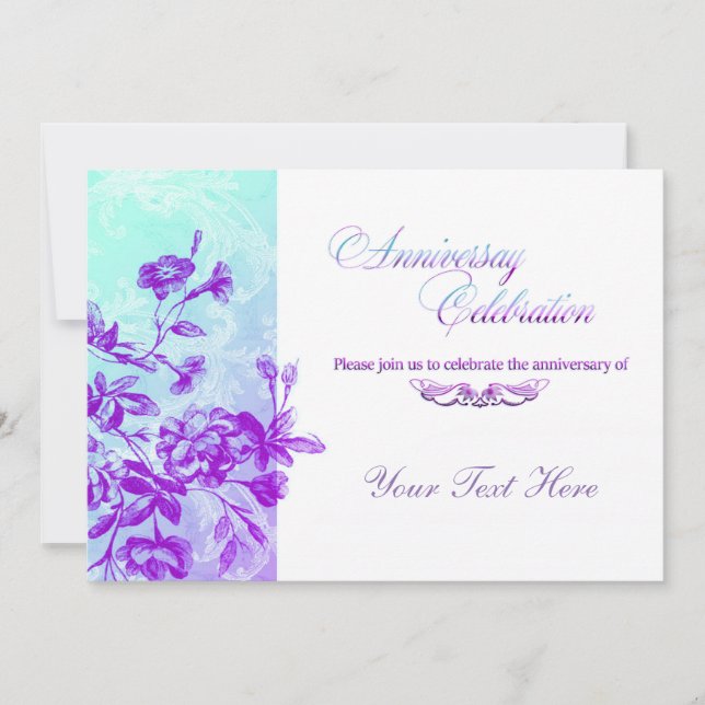 Anniversary Celebration (purple) Invitation (Front)