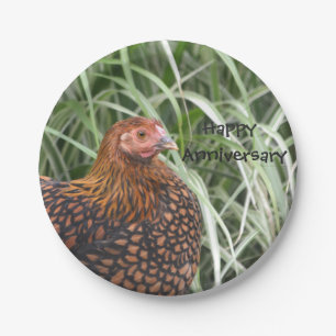 Anniversary Chicken Paper Plate