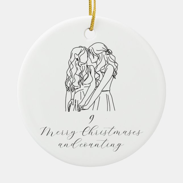Anniversary Christmas Ornament (queer love) (Front)