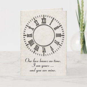 Anniversary Clock with No Hands Card