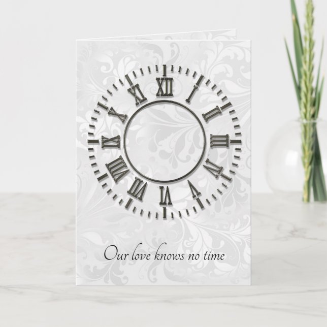 Anniversary Clock with No Hands Card (Front)