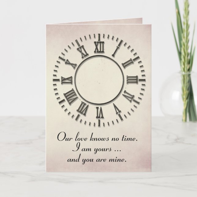 Anniversary Clock with No Hands Card (Front)