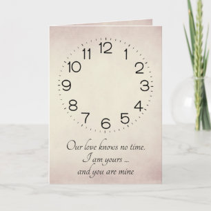 Anniversary Clock with No Hands Card