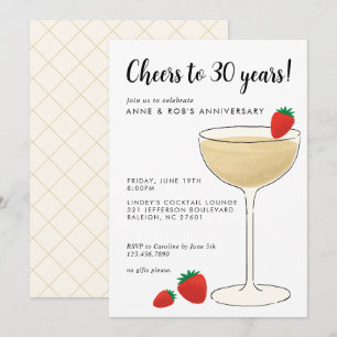 Anniversary Cocktail Party Invitation
