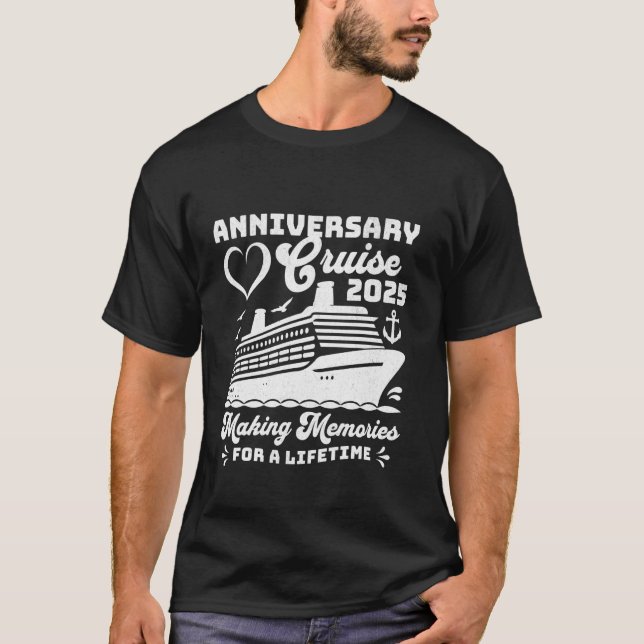 Anniversary Cruise 2025 Matching Couples Group Vac T-Shirt (Front)