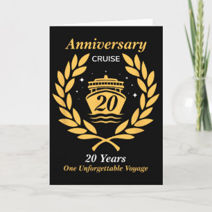 Anniversary Cruise 20 Years Wedding Celebration 20 Card
