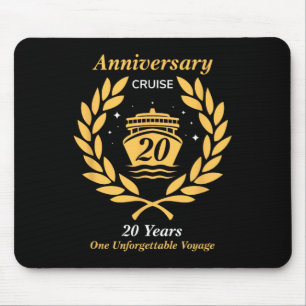 Anniversary Cruise 20 Years Wedding Celebration 20 Mouse Pad
