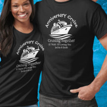   Anniversary Cruise Black Personalise T-Shirt