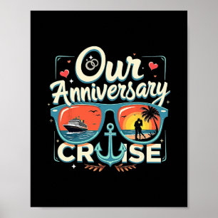 Anniversary Cruise Couples Matching Romantic Cruis Poster