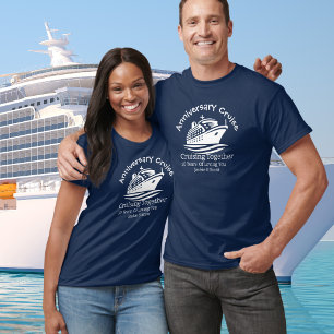 Anniversary Cruise Ocean Blue Personalise T-Shirt