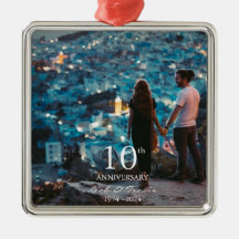 Anniversary custom photo wedding chic white font