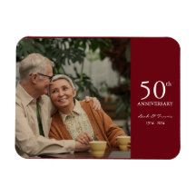 Anniversary custom photo wedding modern red white