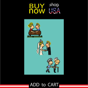 Anniversary Cute Couple 🎉 Aging Together Cartoon Card