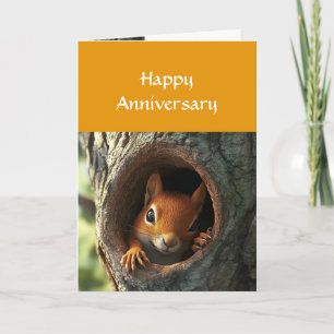 Anniversary Cute Fun Nuts About You Squirrel Card