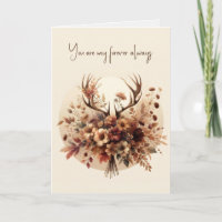 Anniversary Deer Antler Autumn Bouquet
