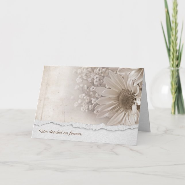 anniversary dinner daisy bouquet card (Front)