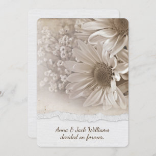 Anniversary dinner invite daisy design