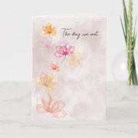 Anniversary Flowers on Pink Abstract 