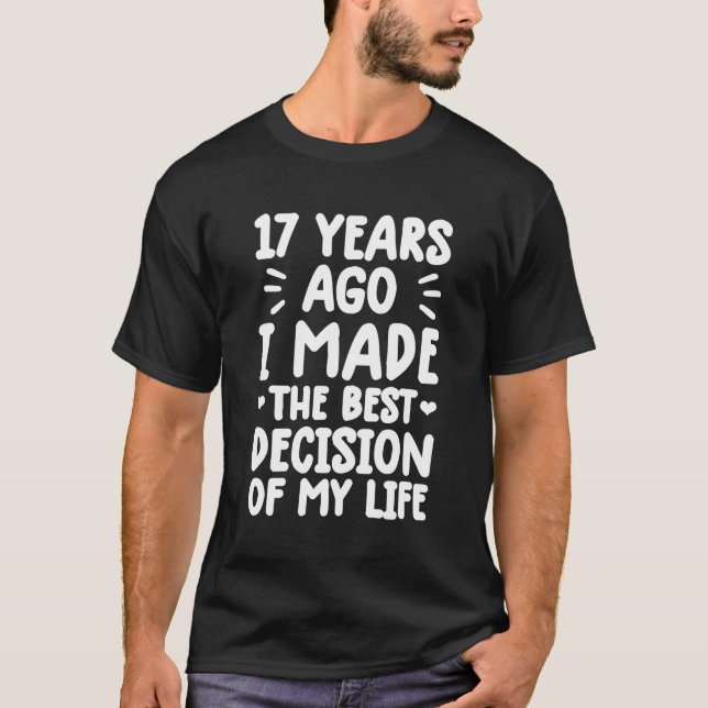 Anniversary For Married 17 Years Marriage T-Shirt (Front)