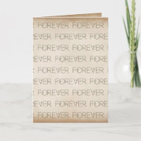 anniversary forever floral font on textured brown