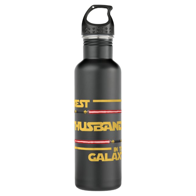 Anniversary Gift Best Husband in Galaxy Husband  710 Ml Water Bottle (Front)