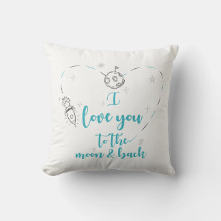 Anniversary gift, I love you to the moon and back. Cushion