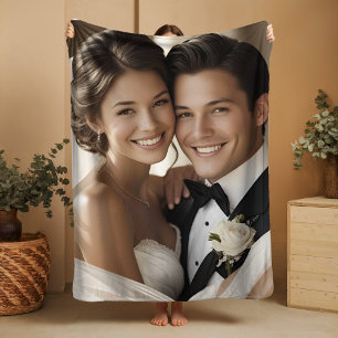 Anniversary Gift Sherpa Blanket Wedding Photo Wife