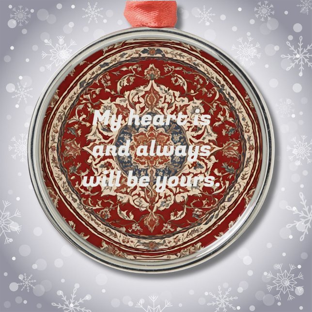 Anniversary Gifts for Girlfriend Persian Tiles Metal Ornament (Anniversary Gifts for Girlfriend Persian Tiles)