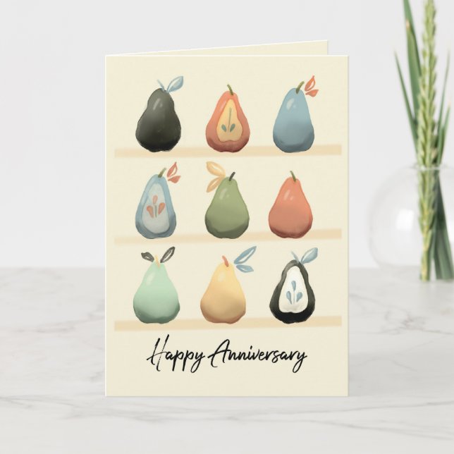 Anniversary Great Pair with Fun Pears Card (Front)