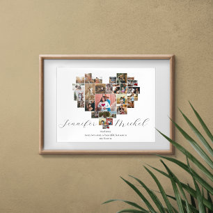 ANNIVERSARY HEART COLLAGE POSTER AND PRINT