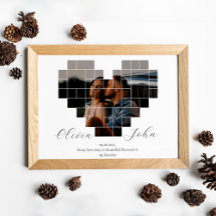 ANNIVERSARY HEART COLLAGE POSTER AND PRINT