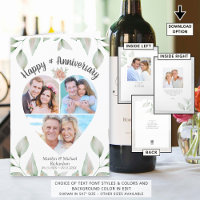 Anniversary Heart Shaped Photo Collage Greenery
