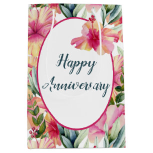 Anniversary Hibiscus Garden  Medium Gift Bag