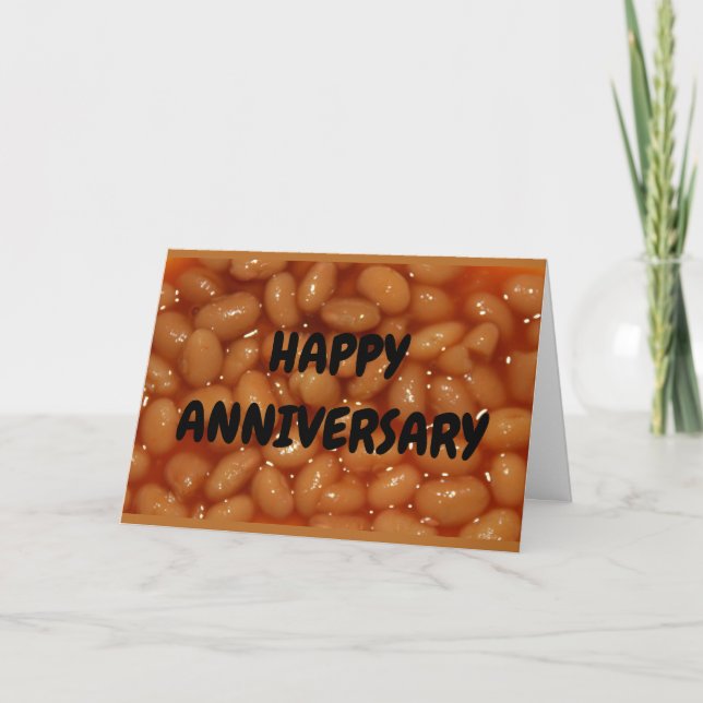 Anniversary Humor - Couple Of Favorite Human Beans Card (Front)