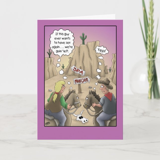Anniversary humour card, Horse Sense Card (Front)