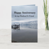 Anniversary Husband & Friend Peaceful Lake Dock
