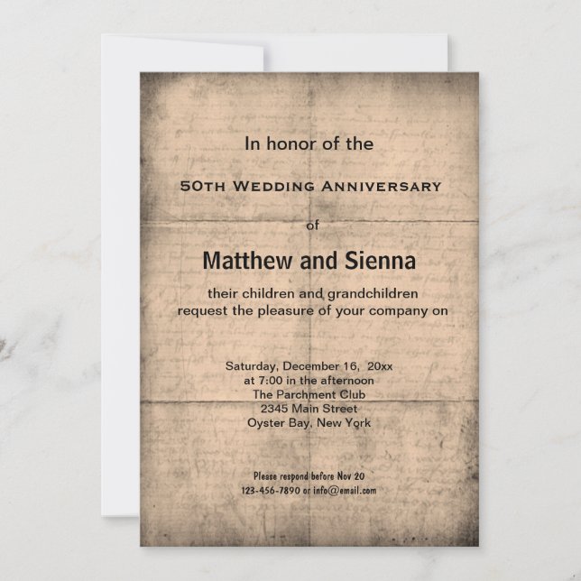 Anniversary Invitation (Front)