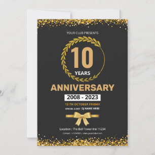 Anniversary Invitation flyer template