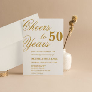 Anniversary Invitations Cheers to 50 Years Invite