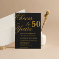 Anniversary Invitations Cheers to 50 Years Invite
